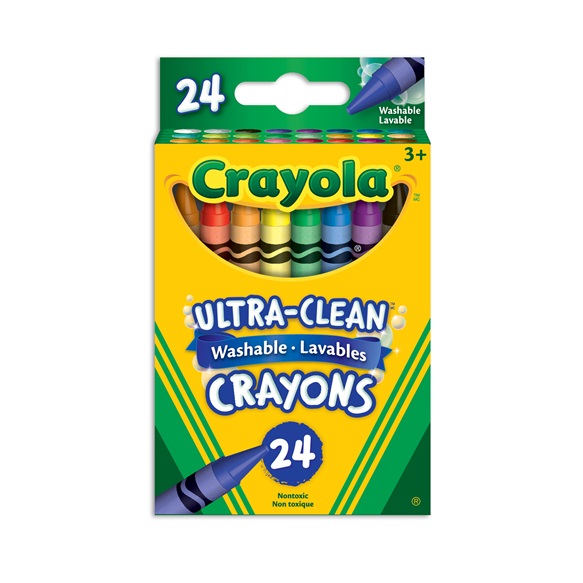 Crayola Ultra-Clean Washable Crayons - 24 Pack